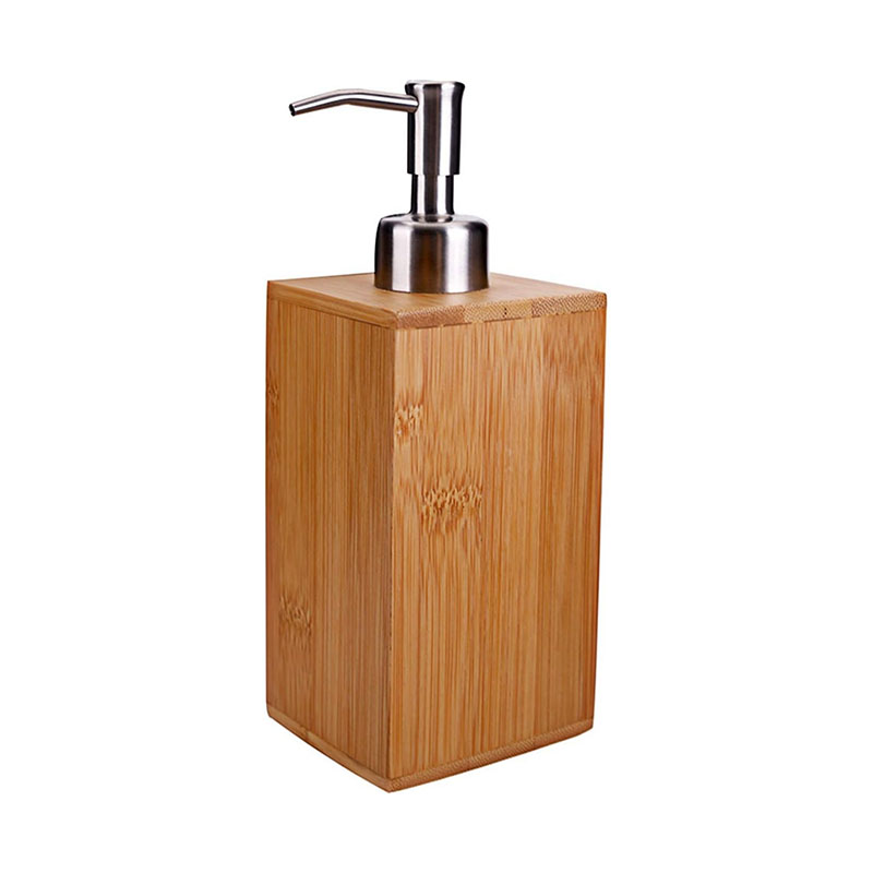 Bamboo Bathroom Soap Dispenser with Stainless Steel Spray Head