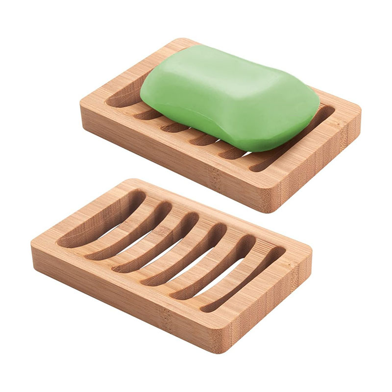 Bamboo Soap Holder Dish for Bathroom Kitchen