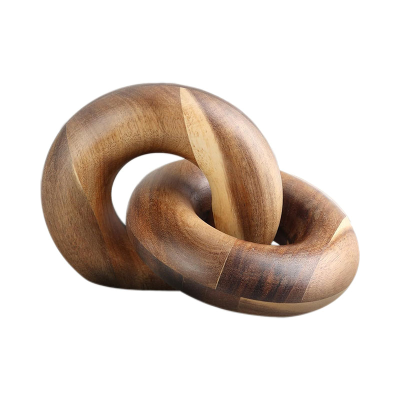 2 Link Wood Chain Link Decor Wood Knot Decor