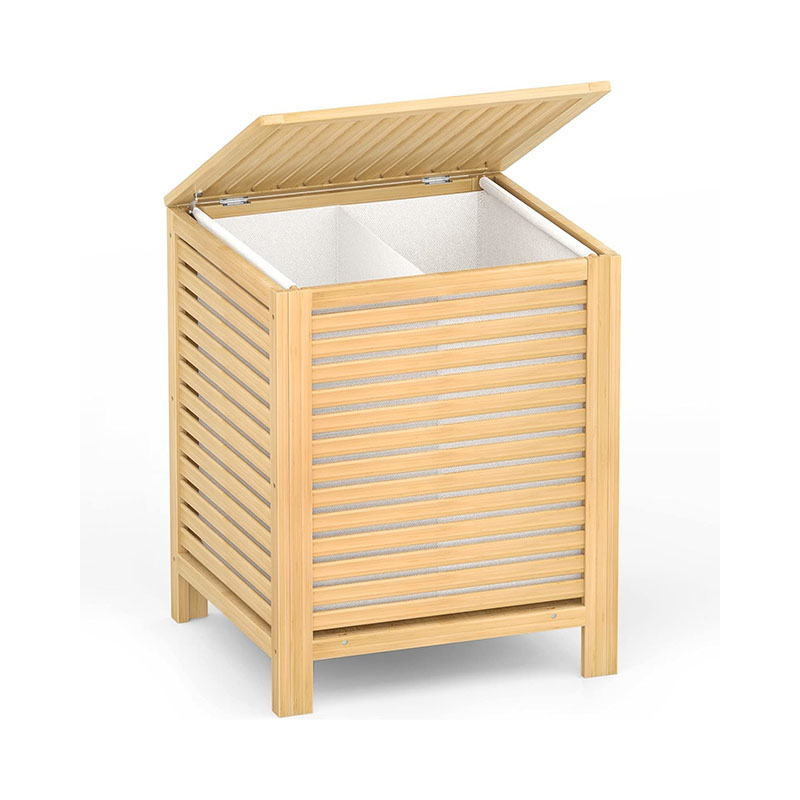 Bamboo Laundry Hamper with Lid Large Laundry Basket Organizer