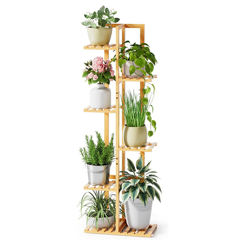 Large Bamboo Plant Stand Shelf Indoor Outdoor