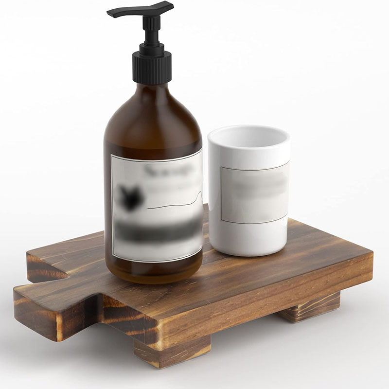 Wood Pedestal Soap Stand Wooden Riser Decoration