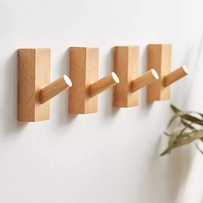 Wooden Wall Hooks for Hanging Hat Rack