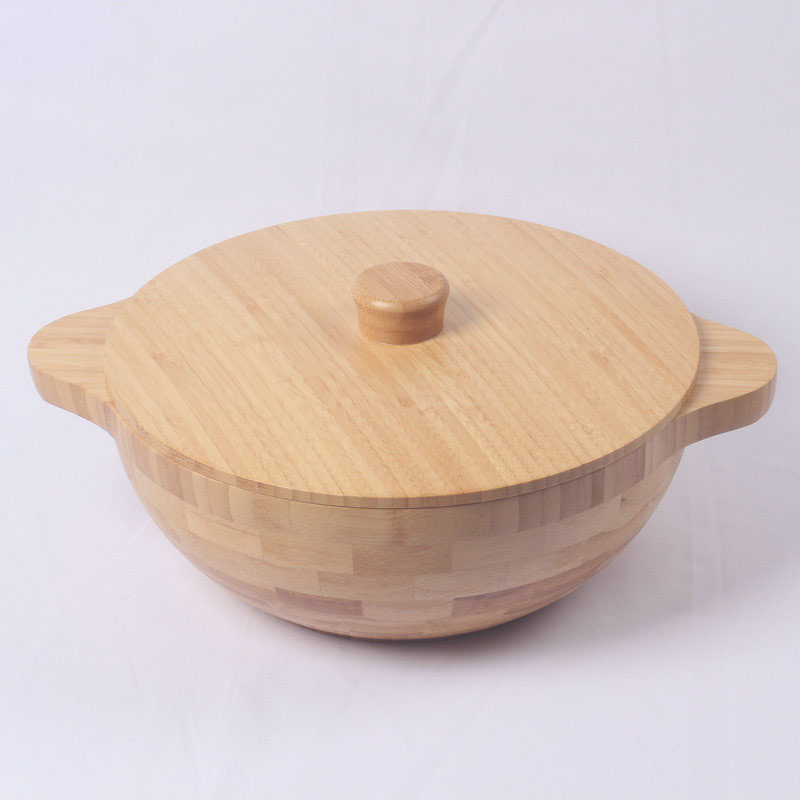 Bamboo Salad Bowl with Lid Set