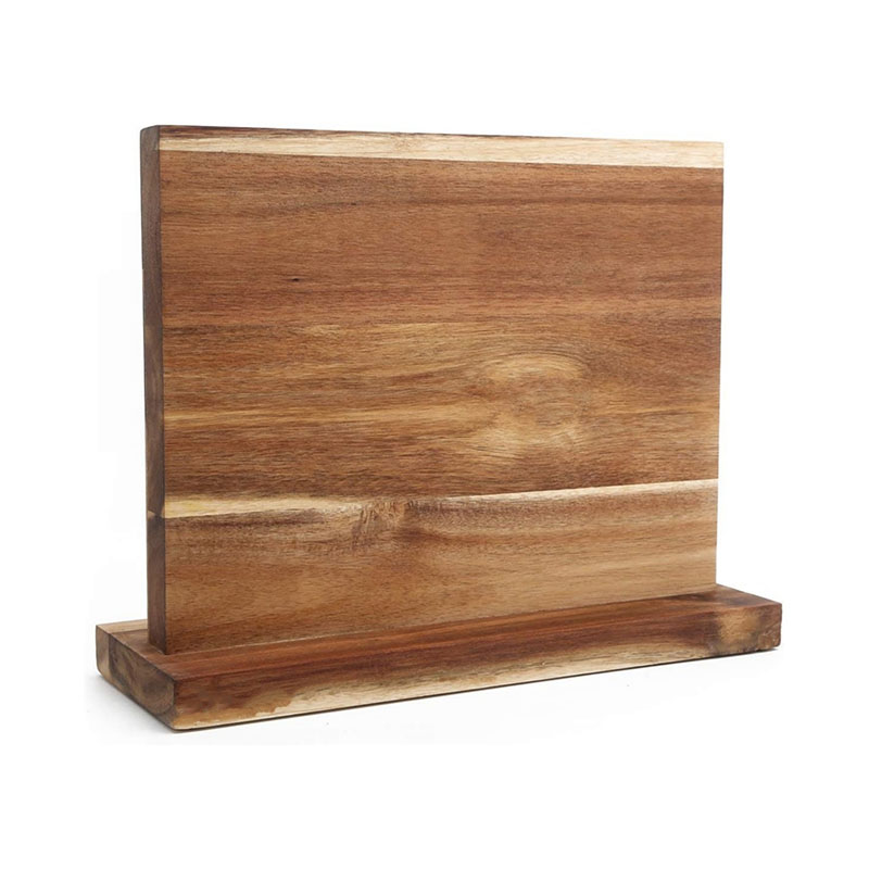 Acacia Wood Knife Block Rack with Double Sided Magnetic