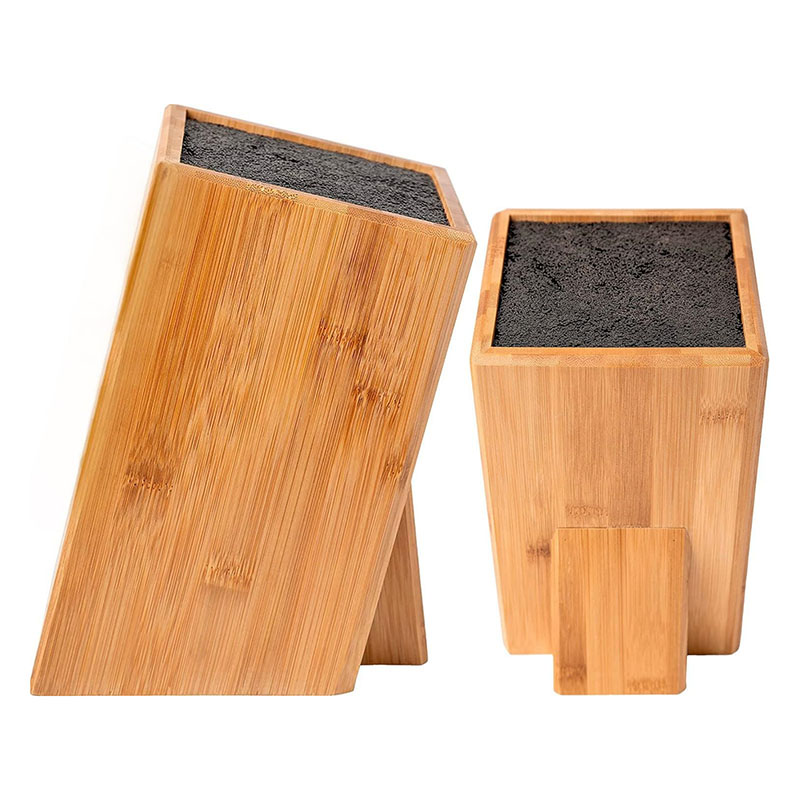Knife Block Storage Holder Bamboo Countertop