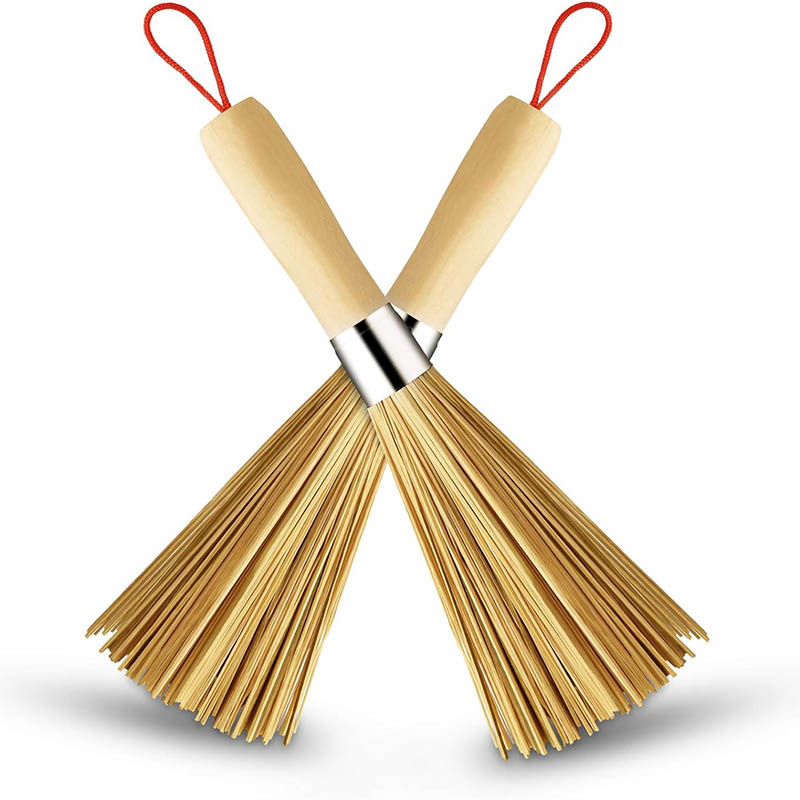 Bamboo Wok Brush Kitchen Cleaning Brush