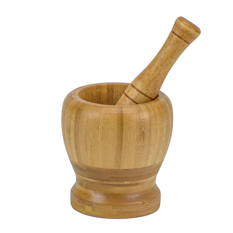 Bamboo Spice Grinder Mortar and Pestle Set