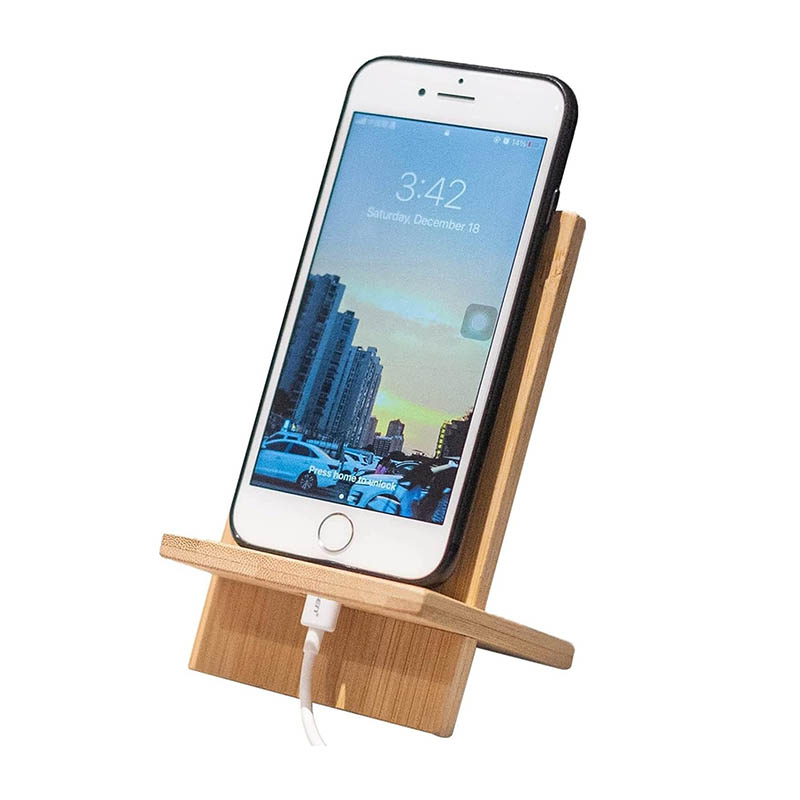 Bamboo Mobile Phone Stand Holder Desktop