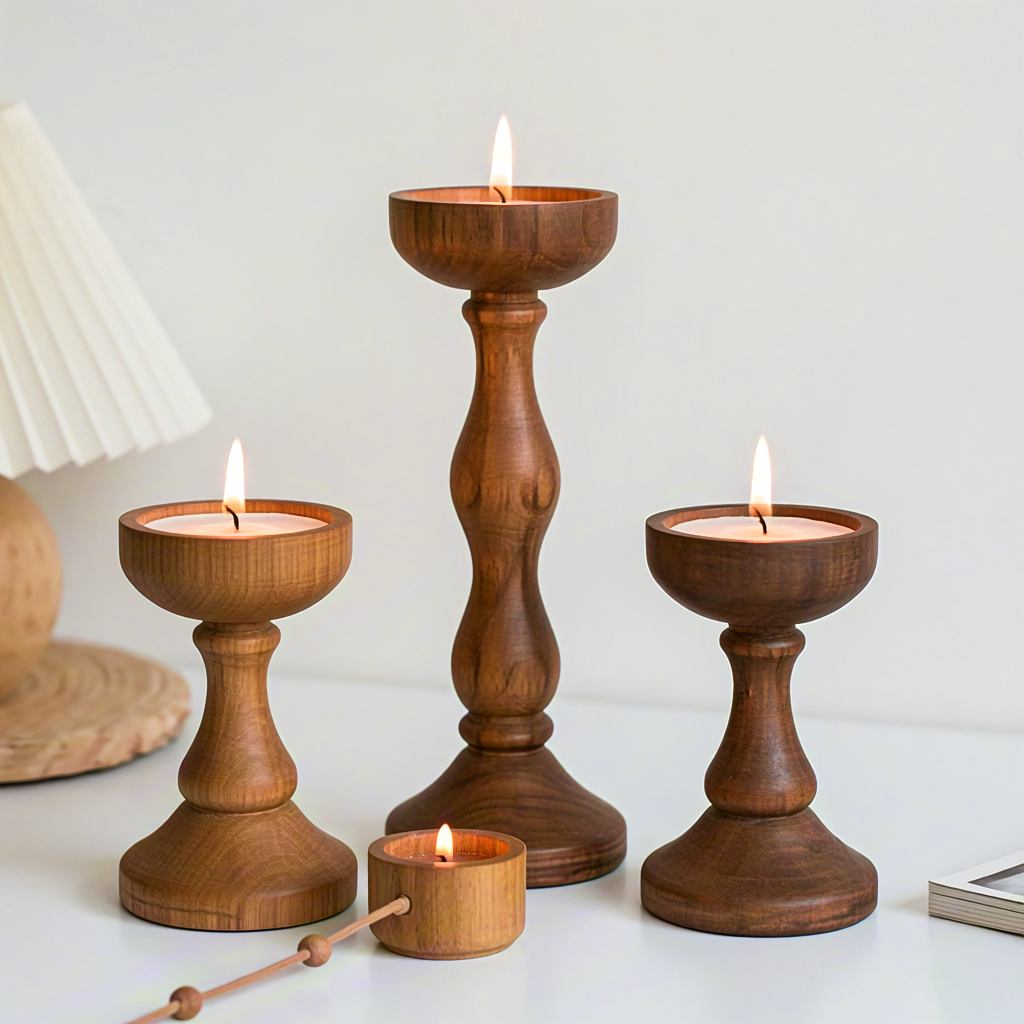 DIY wooden candle holder how to easily create a warm home