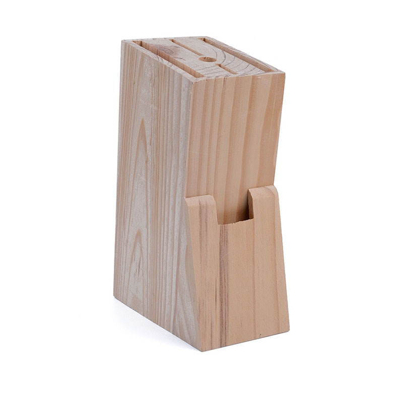Safe and convenient wooden knife holder for home kitchen use