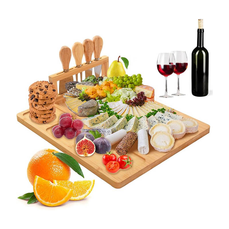 Premium Bamboo Charcuterie Boards Knife Set
