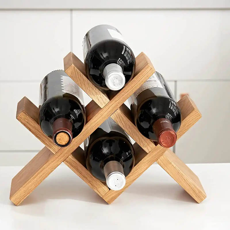 Unique wooden wine bottle storage rack to create a unique wine storage space
