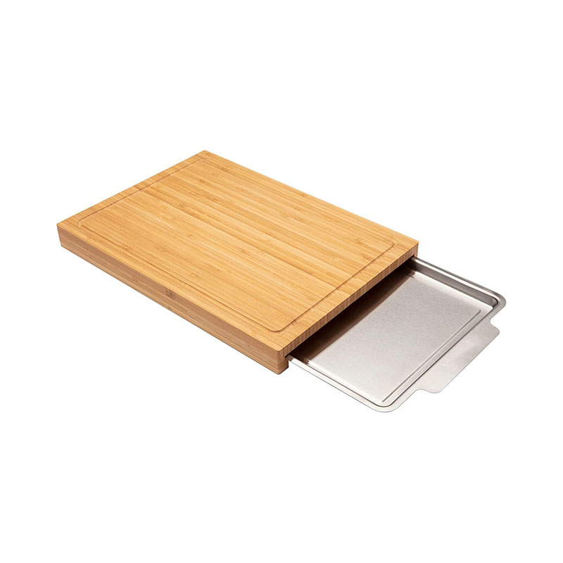 Bamboo Cutting Board with Removable Drawer