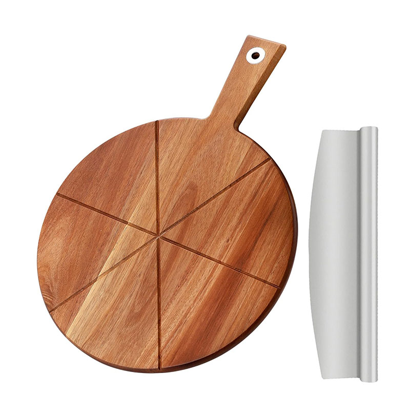 Pizza Peel Wood Pizza Board with Handle Round