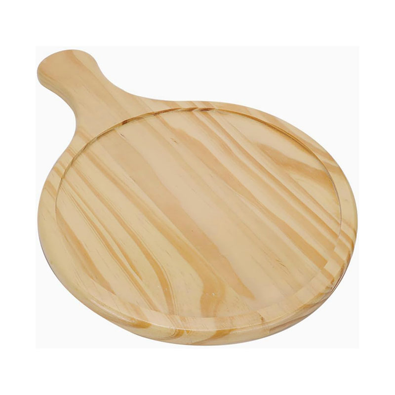 Wooden Pizza Board with Handle Fruit Tray for Serving