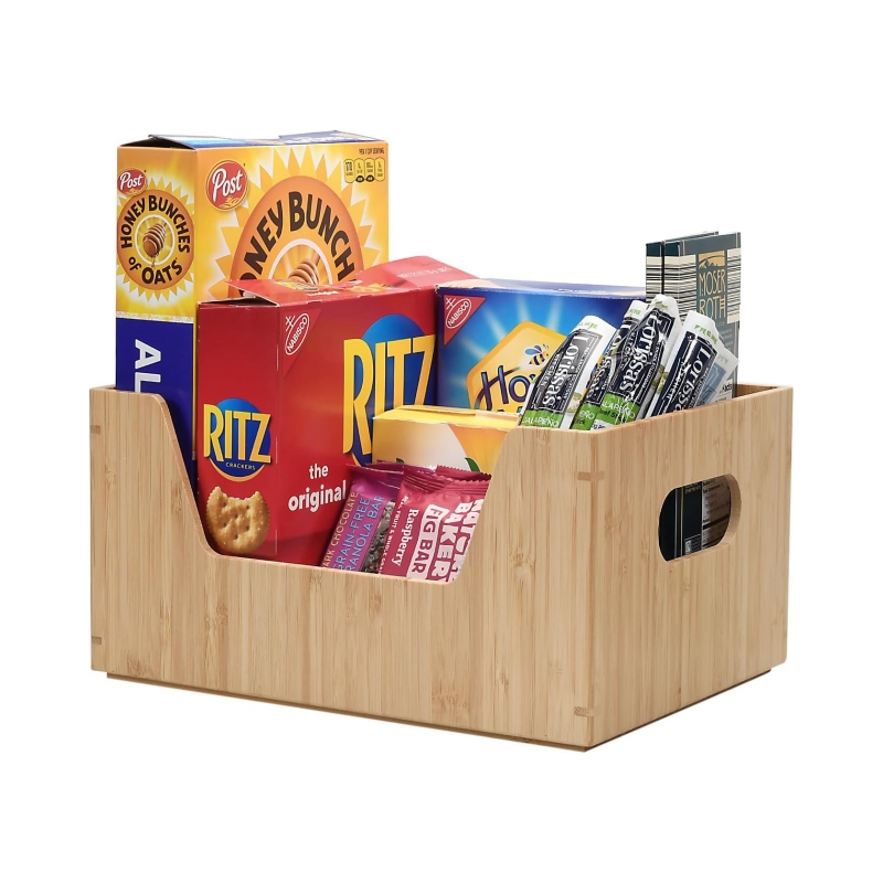 Bamboo storage basket to create green home space