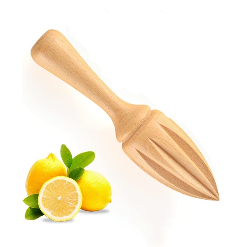 Portable wooden juicer for fresh juice on the go