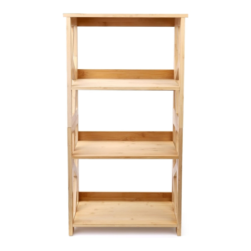 The natural choice of bamboo shelves brings vitality to your home