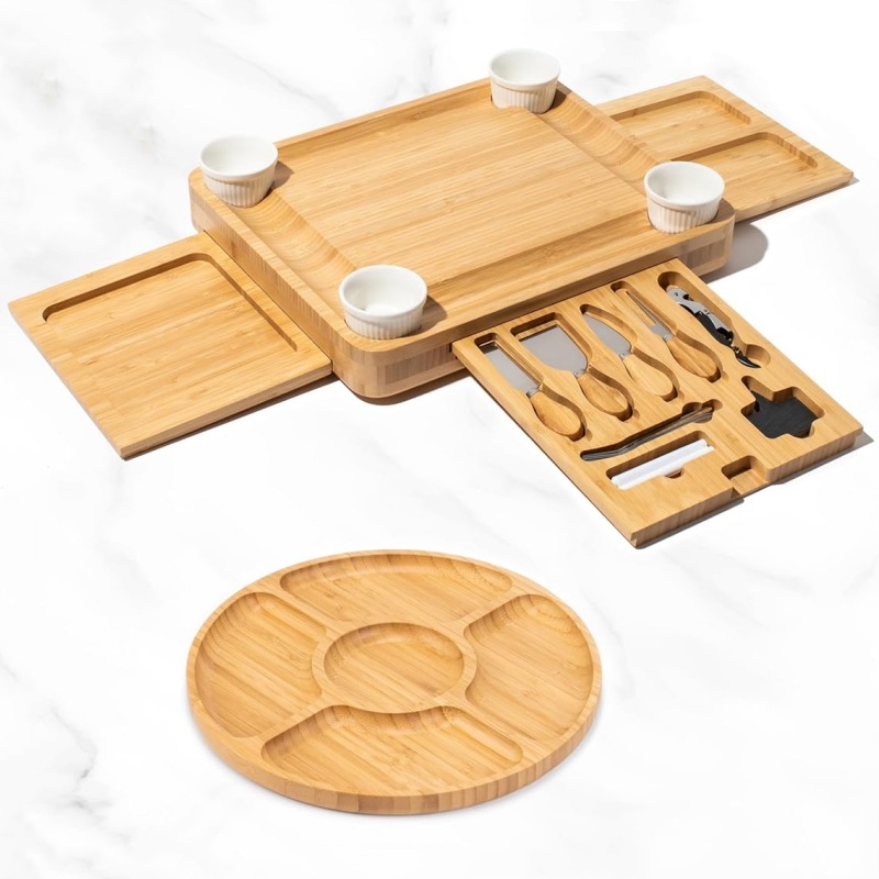High quality bamboo cheese board shows elegant table style