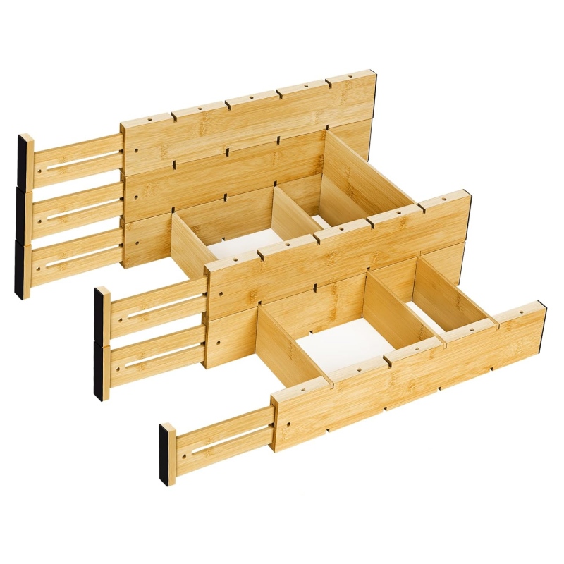 Delicate bamboo drawer dividers add greenery to your home