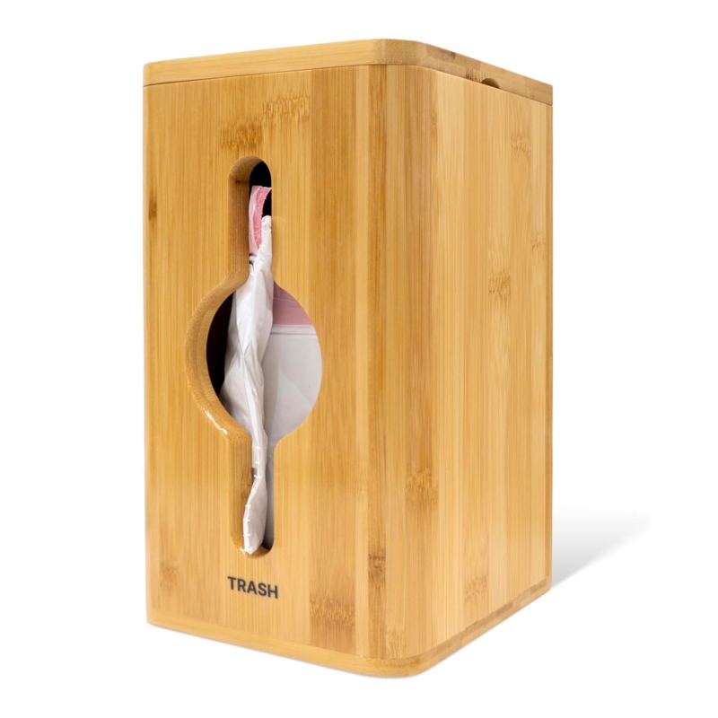 The practicality and beauty of bamboo garbage bag box coexist