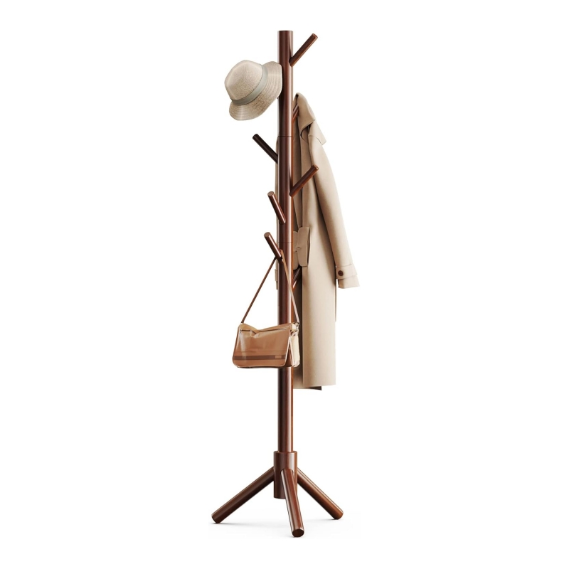 The high-quality wooden coat rack combines both user experience and aesthetics