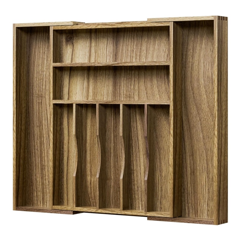 The wooden tableware storage box brings a more simple and elegant kitchen environment