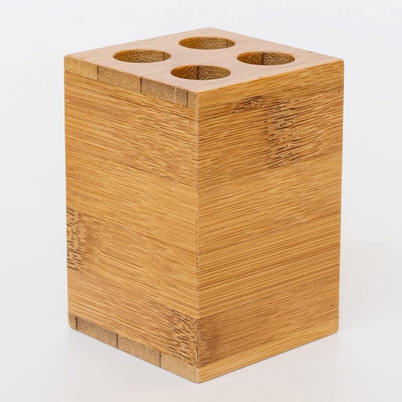 Bamboo toothbrush holders are suitable for enhancing the overall style of modern homes