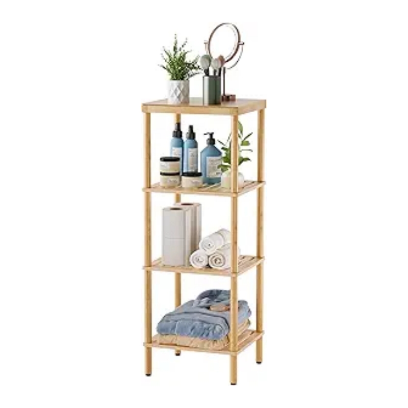 The perfect integration of bamboo shelves and modern home design