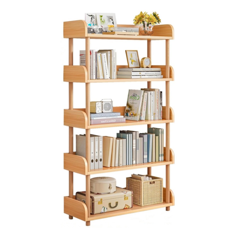 The perfect match of wooden storage racks with modern home styles