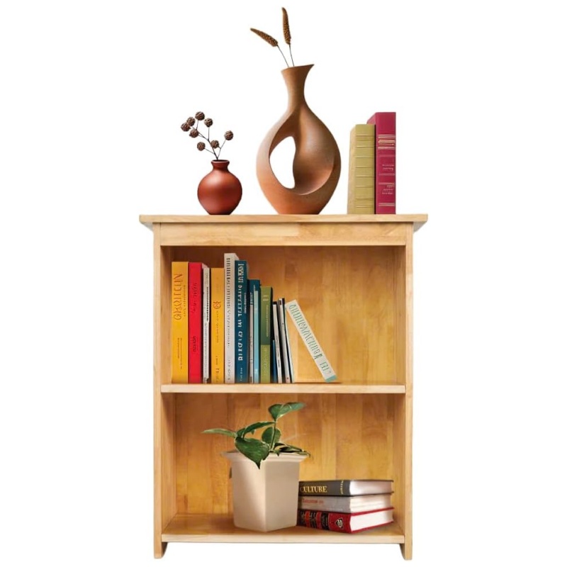 The wooden bookshelf makes your study more artistic