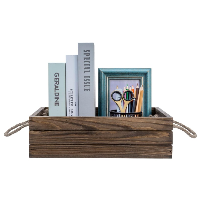 The practical and beautiful wooden storage box will give your space a brand-new look