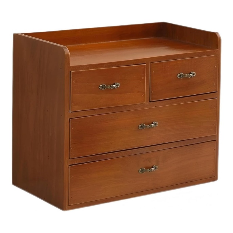 Let wooden desktop storage enhance the aesthetic appeal of your working area