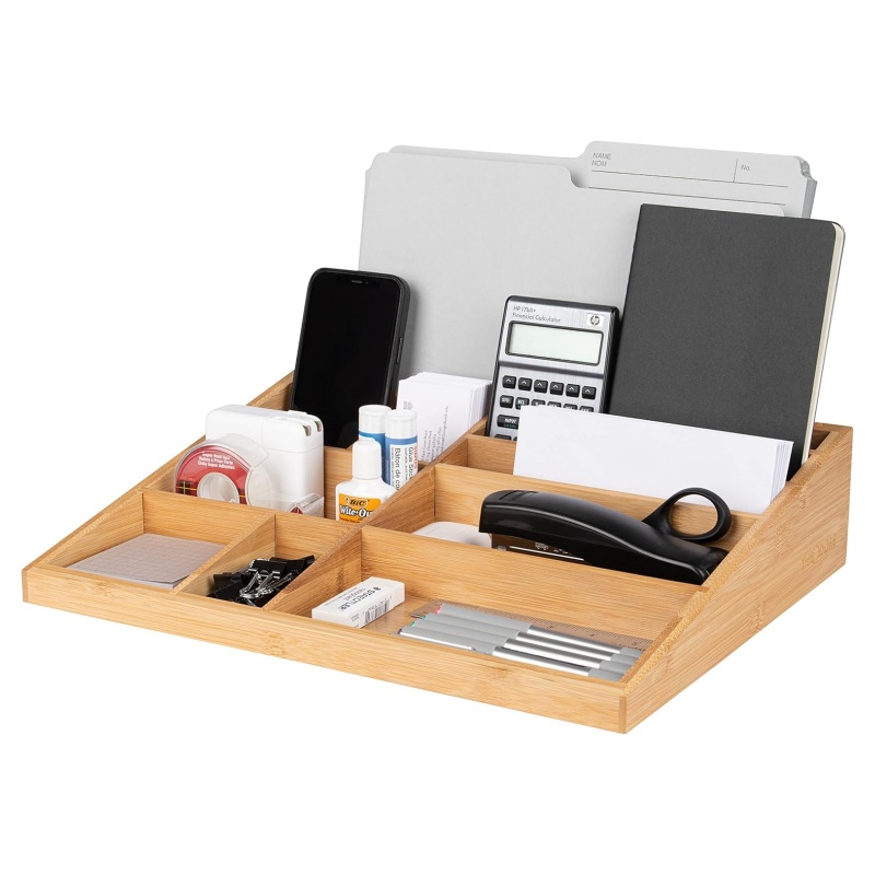 Bamboo office shelves help you create an exclusive and efficient office space