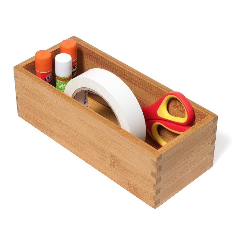 Bamboo storage boxes endow the home with a more natural decorative style