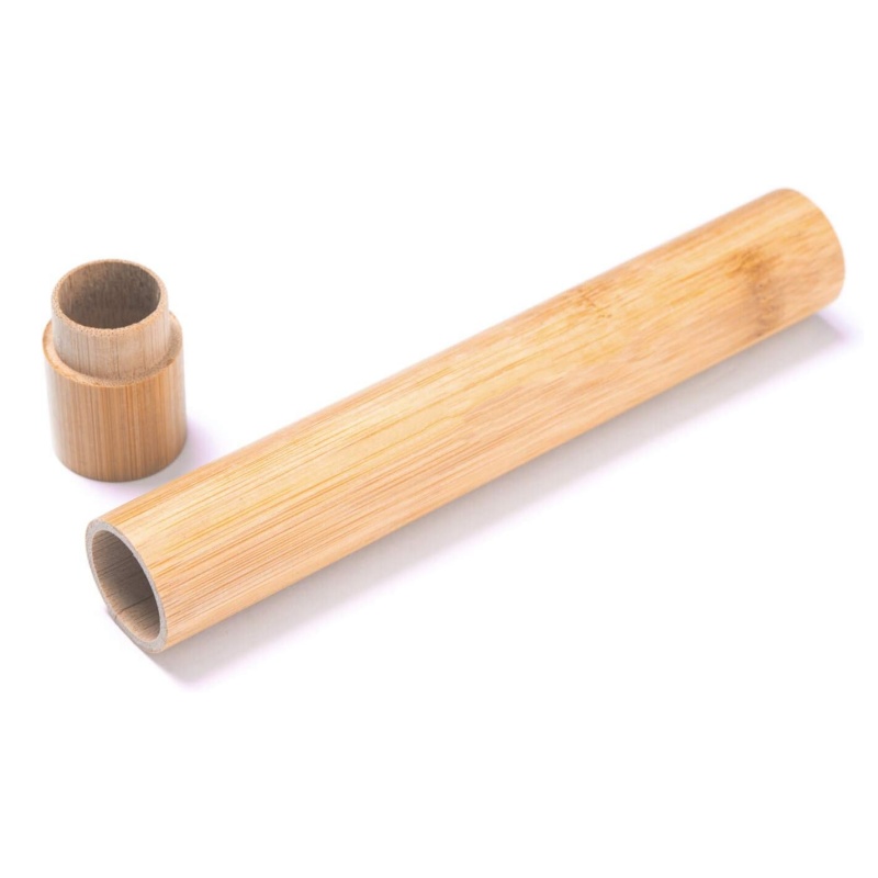 How can bamboo toothbrush storage contribute to environmental protection and reduce pollution