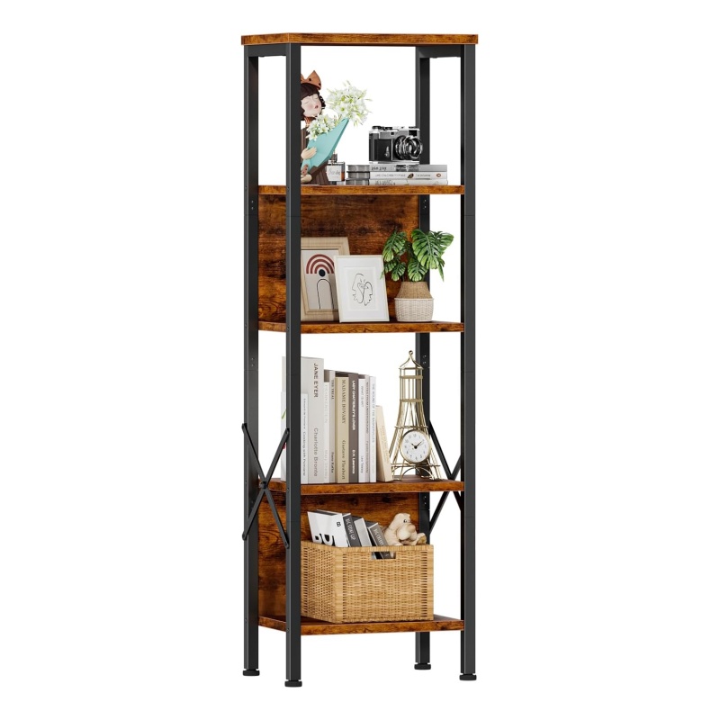 How can wooden shelves optimize the storage effect of a space