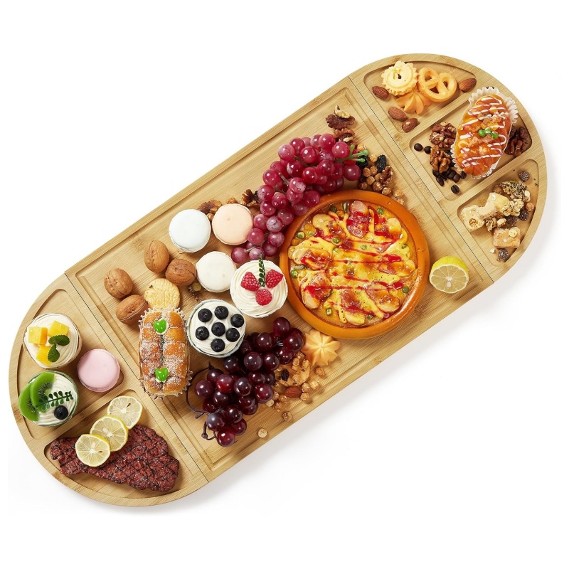 Bamboo charcuterie boards are suitable for various kitchen environments