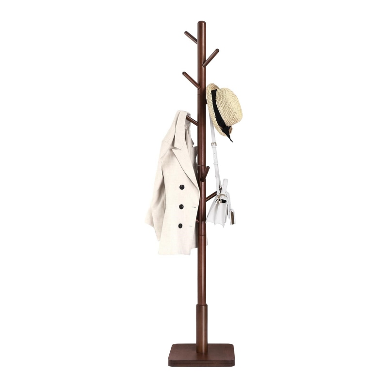 The wooden coat rack is the best combination of functionality and aesthetics