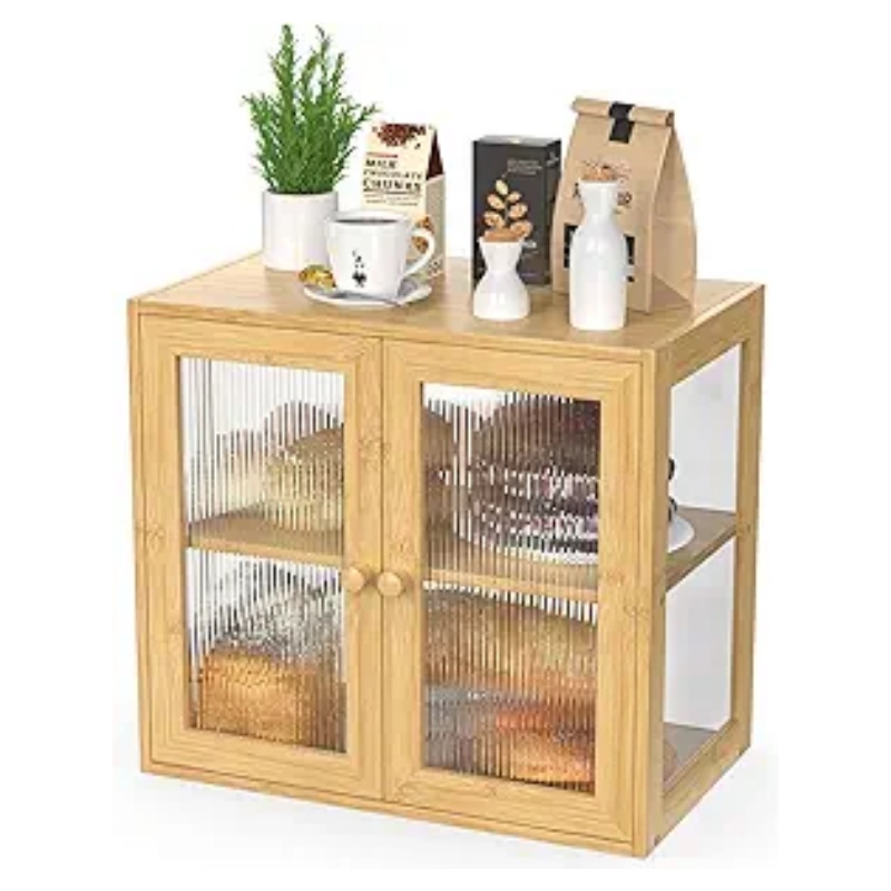 The multi-functional use of bamboo bread boxes is suitable for home kitchens