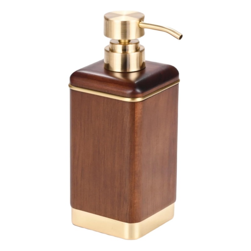 Let the wooden pump bottle add a natural touch to your home