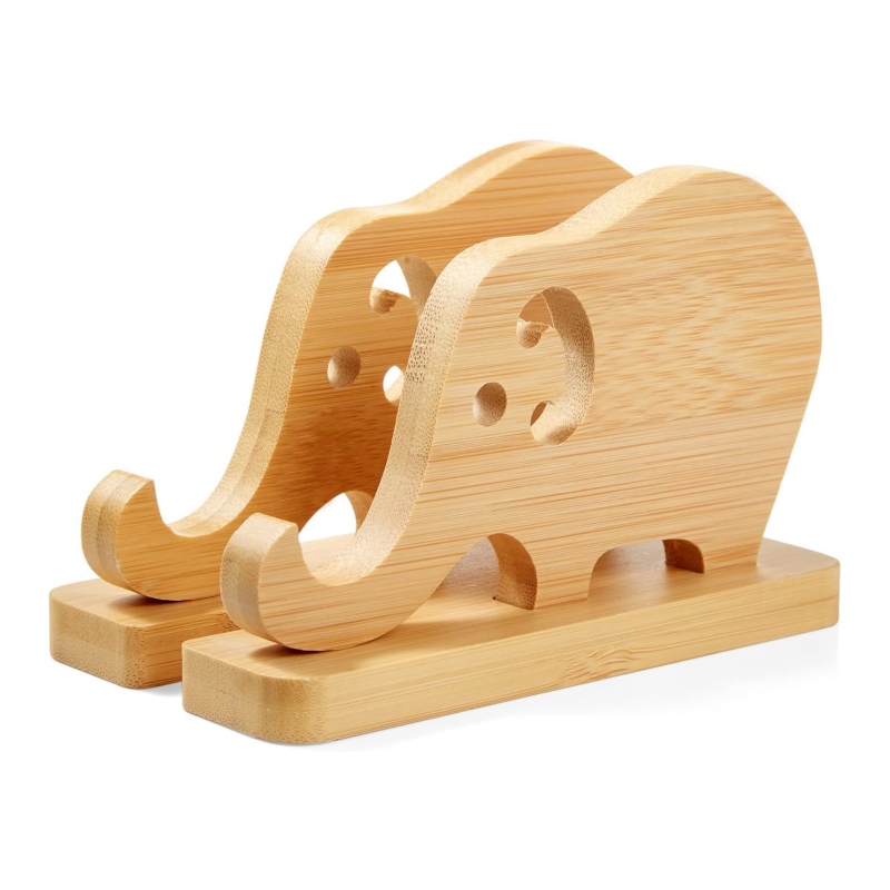 The bamboo phone base brings a natural touch to life