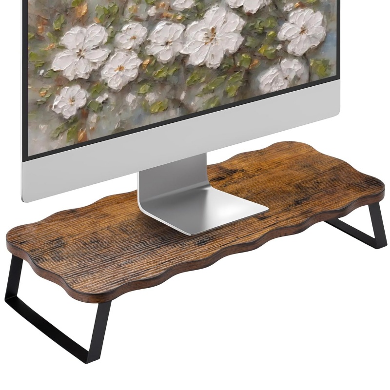 The comfortable viewing experience brought by the wooden screen base