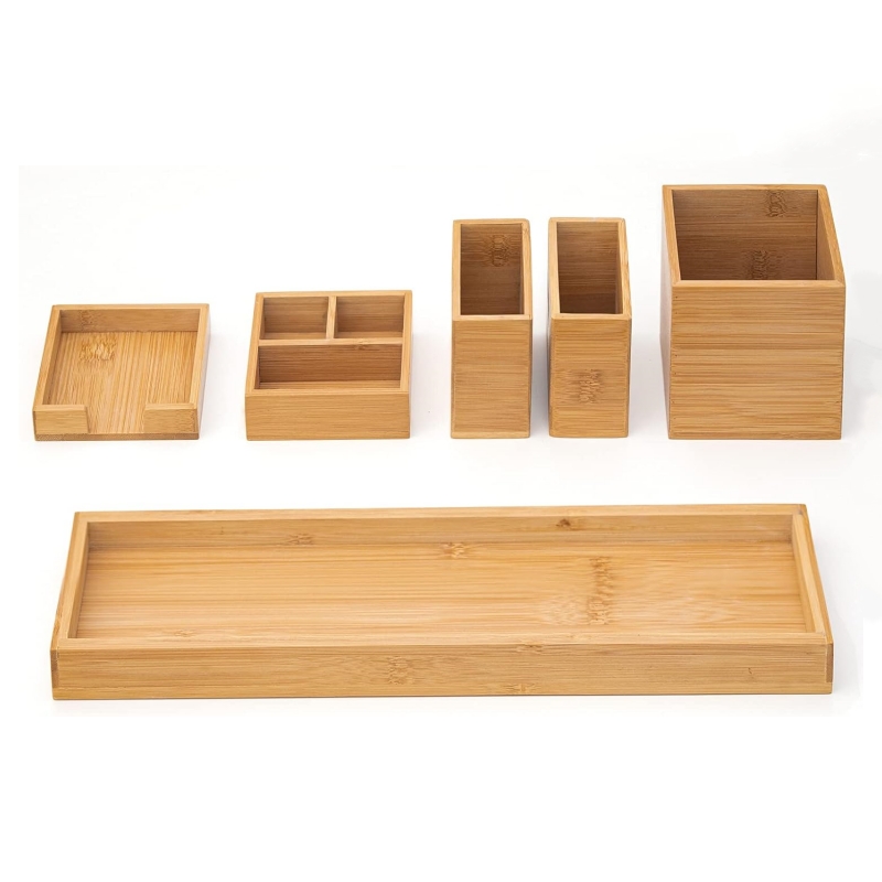 How can bamboo storage boxes improve the efficiency of organizing home space