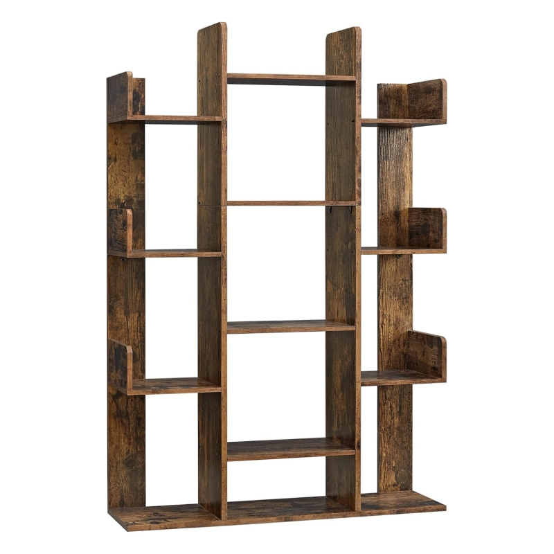 Wooden bookshelves are good helpers for improving the living environment