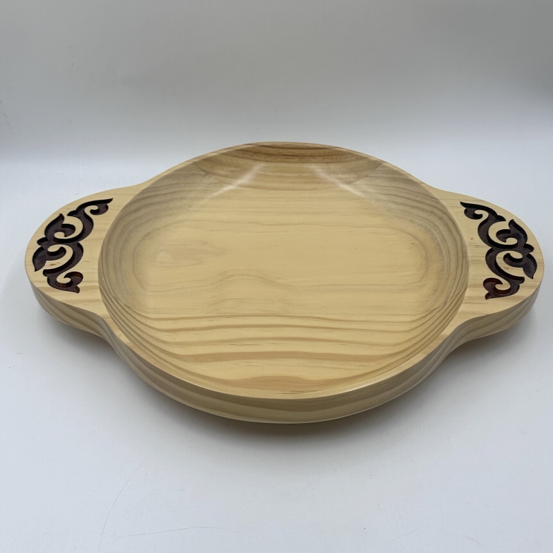 Carved Wooden Serving Platter 