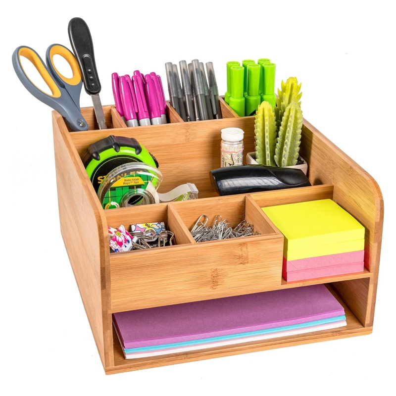 Plan your office space rationally with bamboo office shelves