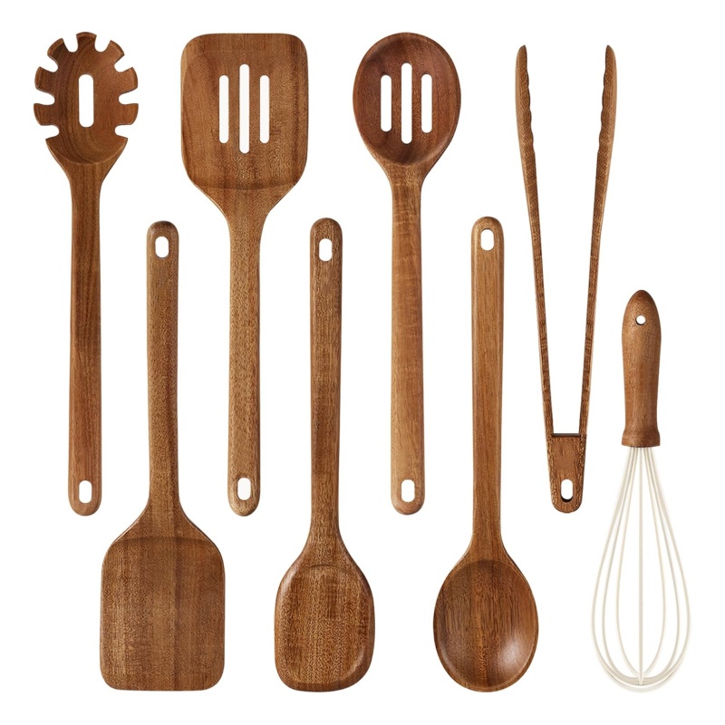 How can wooden kitchenware enhance the warmth of a home kitchen