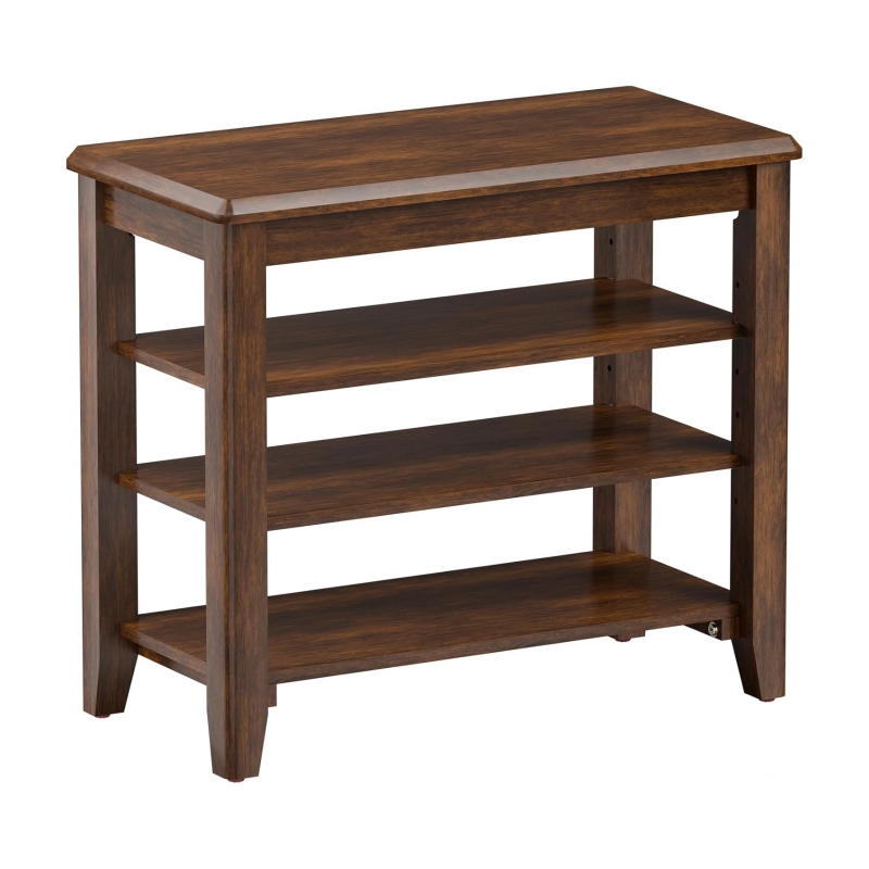 The wooden shoe rack perfectly enhances the home decoration style